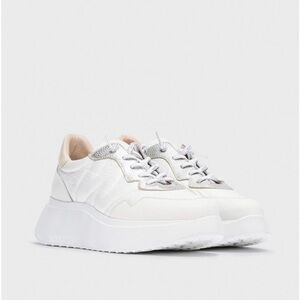 Women's Stylish White Platform Sneakers